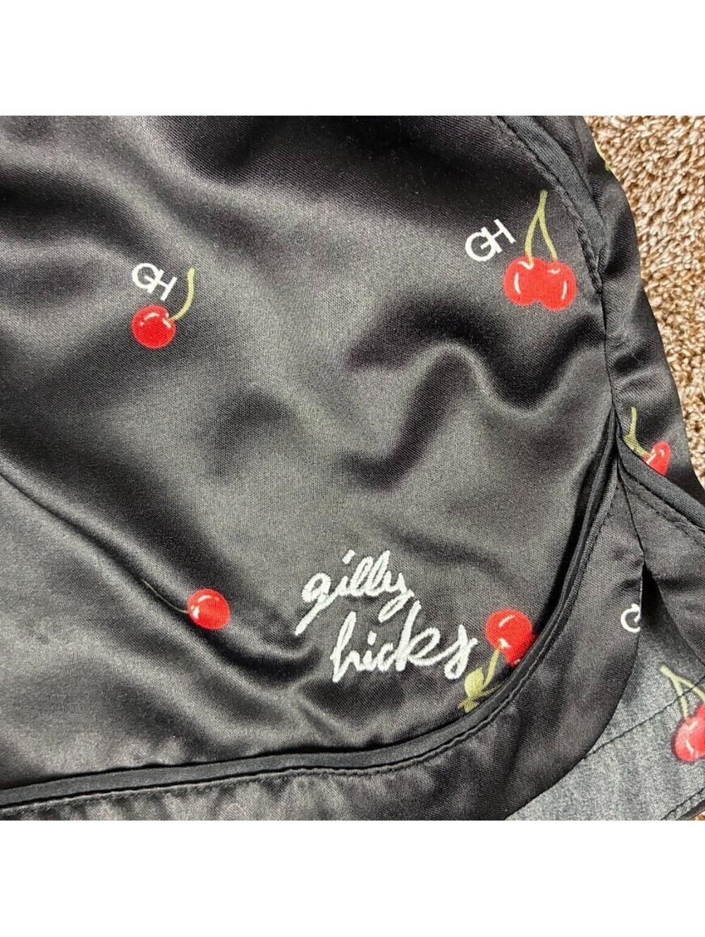 Hollister Gilly Hicks Womens Black Satin Pajama Bottoms Size L - Picture 6 of 6